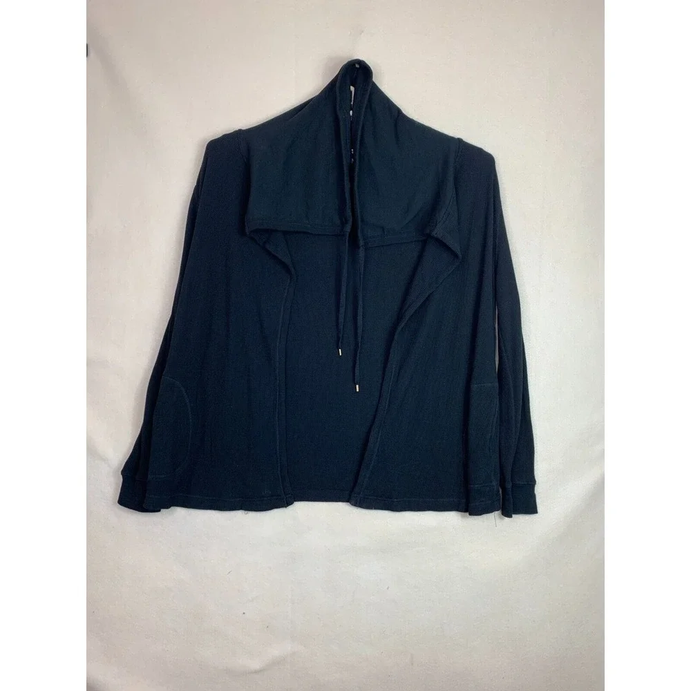 Ralph Lauren Women's Sport Cardigan Black Open Front Long sleaves size ‎ XL
